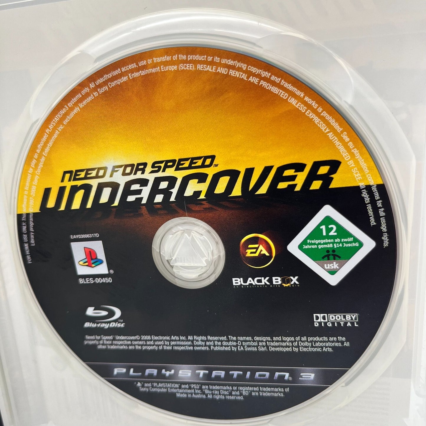 Need for Speed Undercover PS3 Italiano Completo PAL EA Sony PlayStation 3 OTTIMO