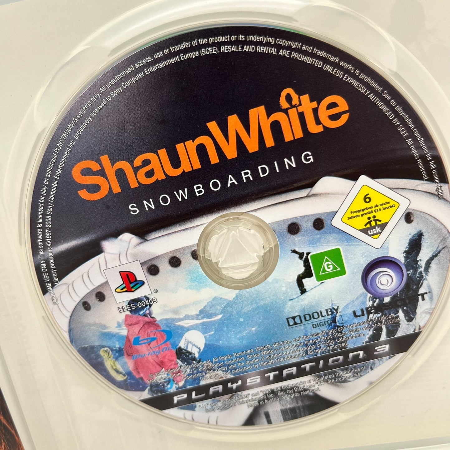 Shaun White Snowboarding PS3 Italiano Completo PAL Ubisoft Sony PlayStation 3