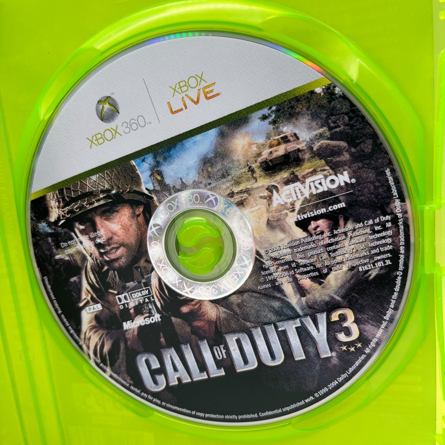 Call of Duty 3 Xbox 360 Italiano Completo con Manuale PAL Activision Microsoft