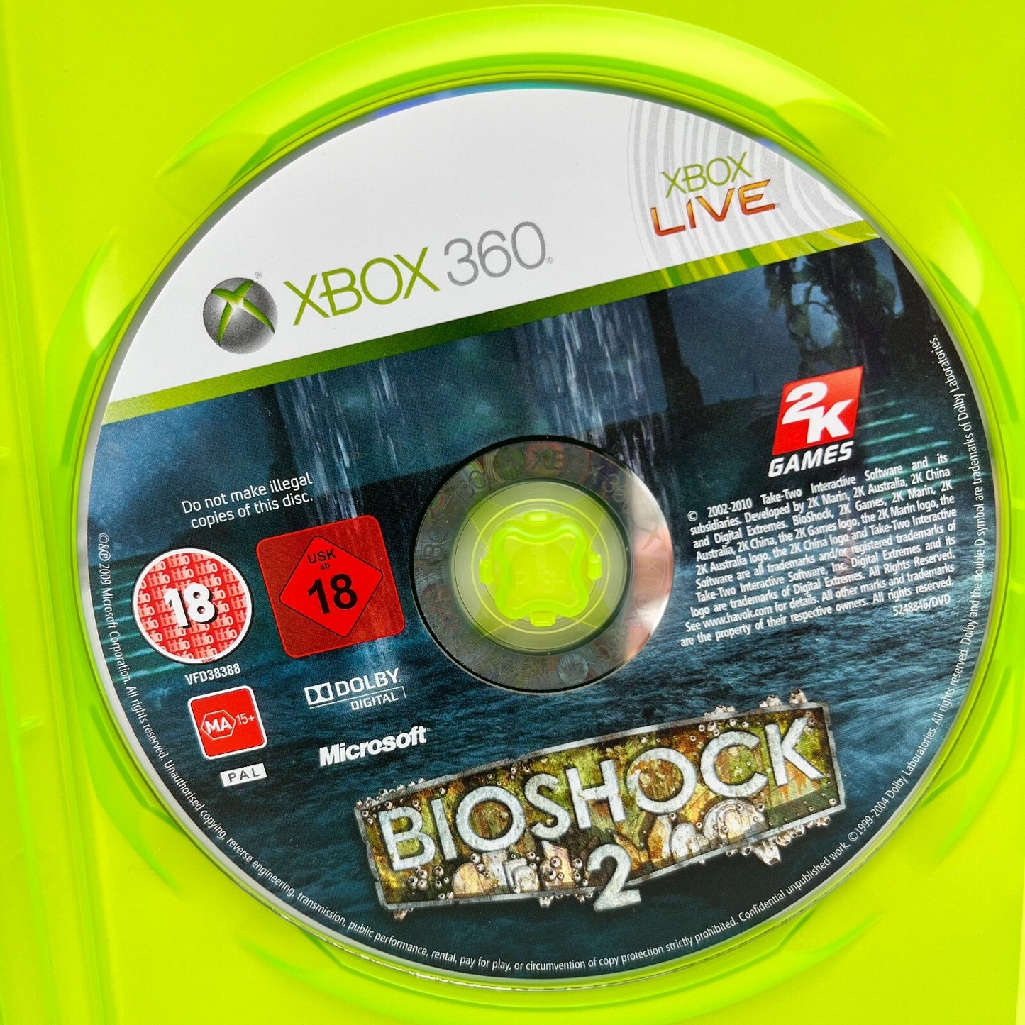 BioShock 2 Xbox 360 Completo con Manuale PAL Multilingua 2KGames Microsoft NUOVO