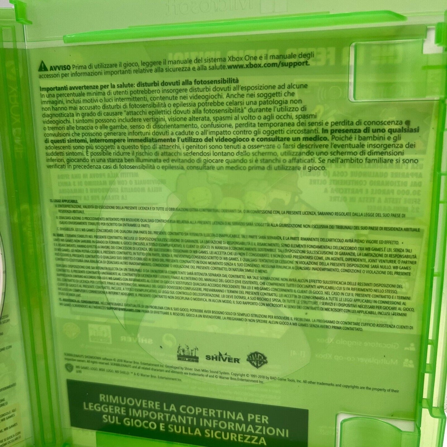 Scribble Nauts Showdown Xbox One Italiano Warner Bros COME NUOVO