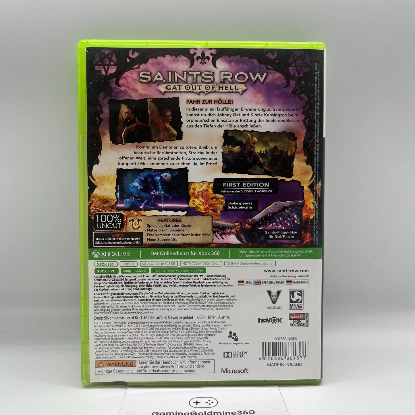 Saints Row IV Game of the Year Ed. + Gat Out of Hell XBOX 360 Multilingua PAL