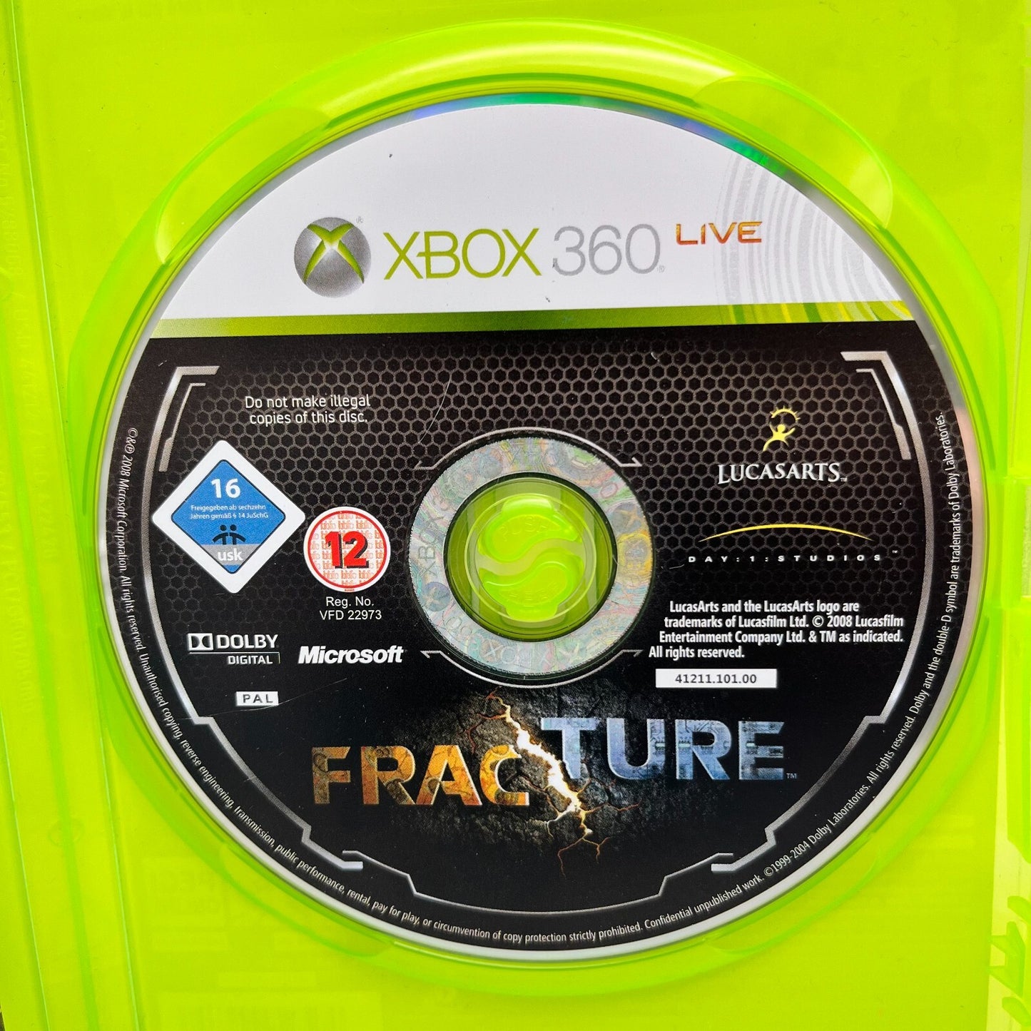 Fracture Xbox 360 Italiano Completo con Manuale Lucasarts Microsoft RARO! OTTIMO