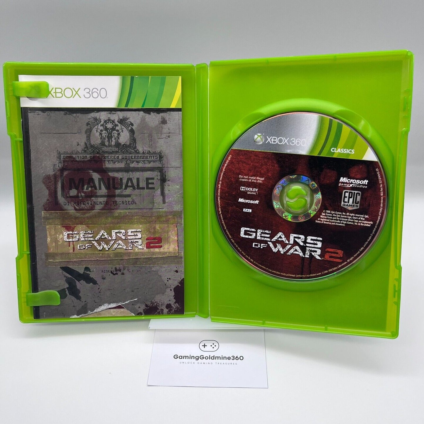 Gears of War 2 CLASSICS XBOX 360 PAL Italiano COMPLETO con Manuale OTTIME CONDIZ