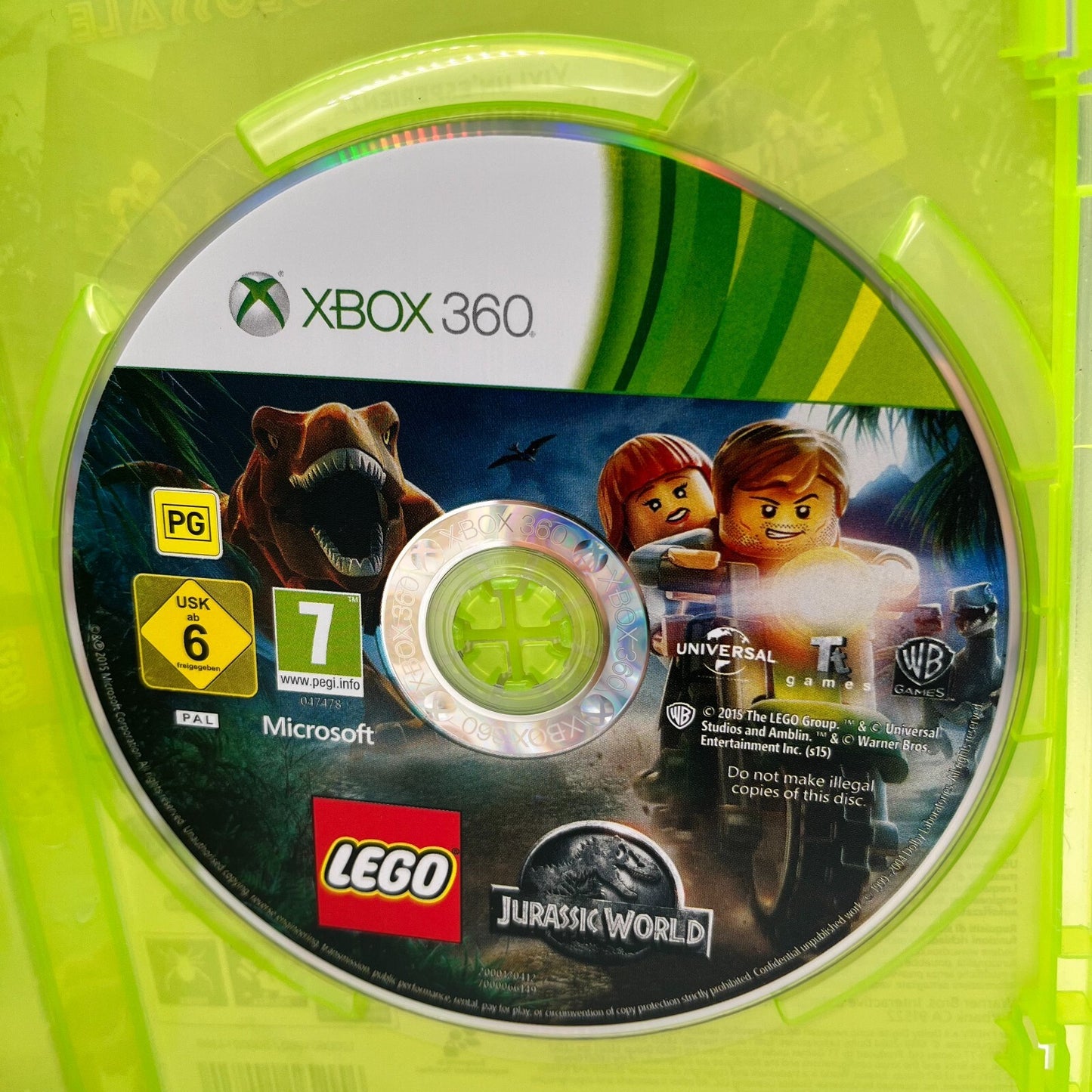 Lego Jurassic World Xbox 360 Italiano Completo con Manuale WB Microsoft OTTIMO