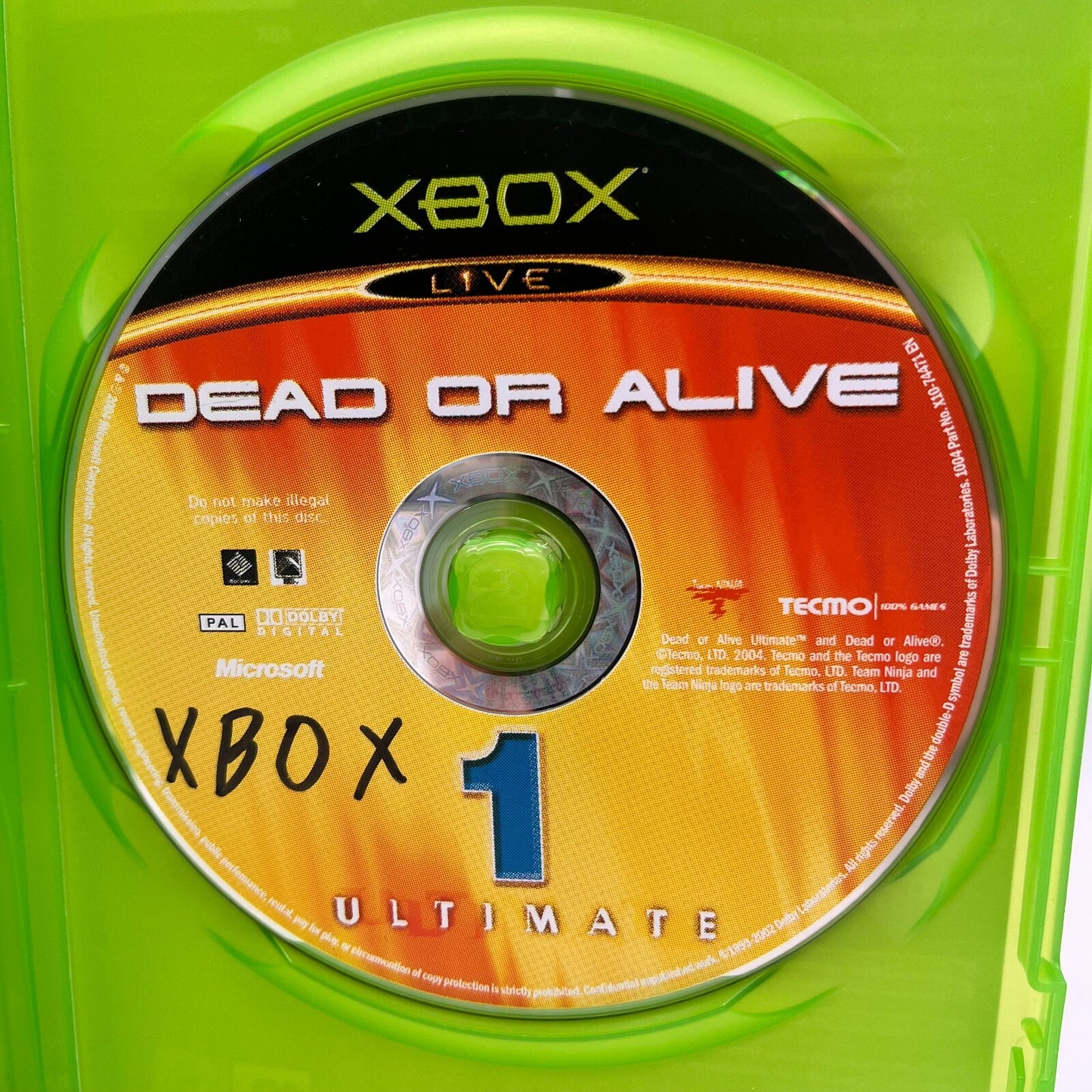 Dead or Alive Ultimate 1 XBOX Italiano PAL Gioco Picchiaduro Tecmo Microsoft