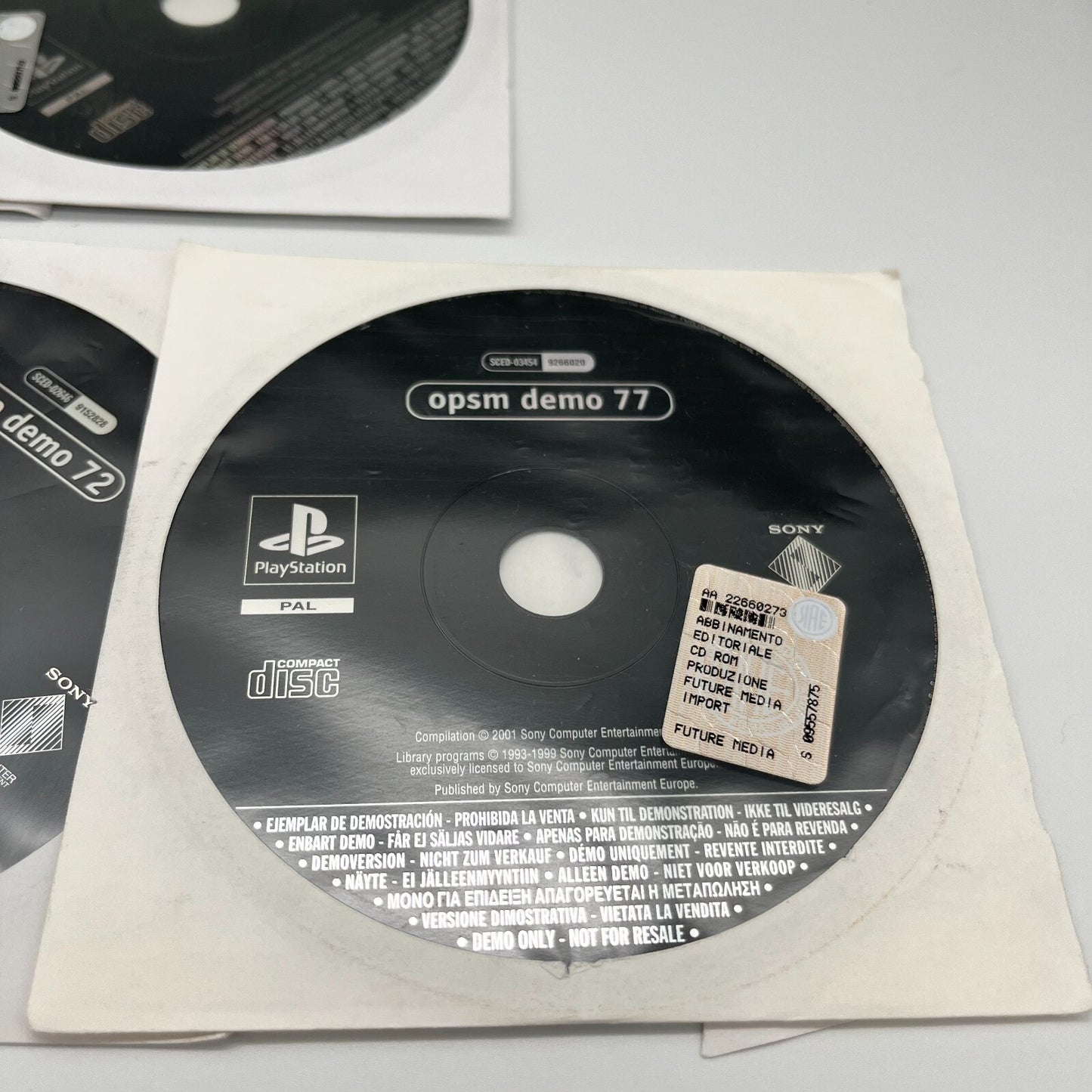 PlayStation Euro Demo 49, 56, 57, 61, 64, 66, 71, 72, 77 Anni 2000 PS CD Giochi