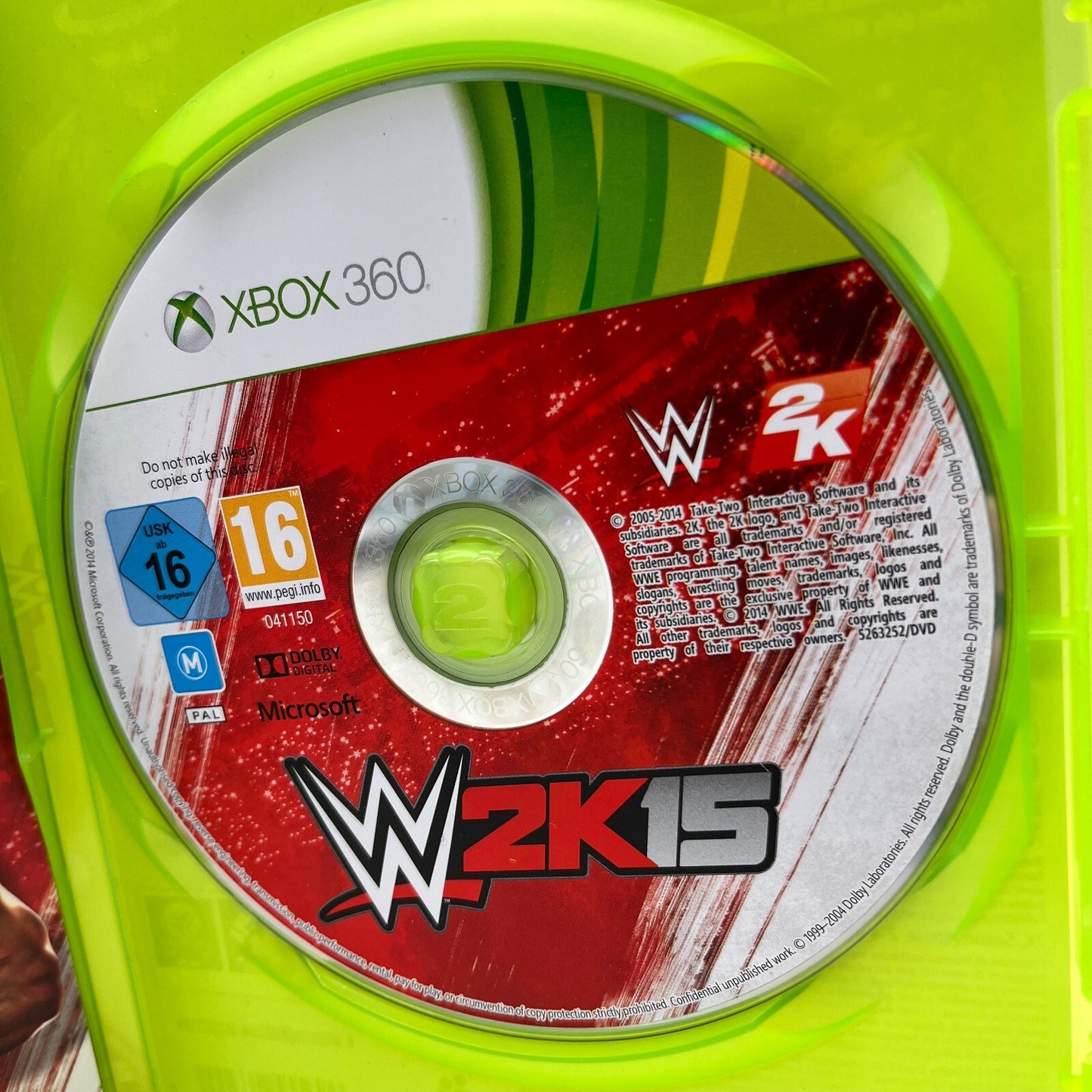 WWE 2K15 Xbox 360 Italiano Completo Manuale PAL 2K Microsoft Wrestling OTTIMO