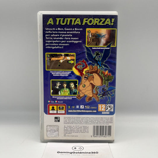 BEN 10 Alien Force PSP Italiano Completo Manuale PAL Sony PlayStation Portable