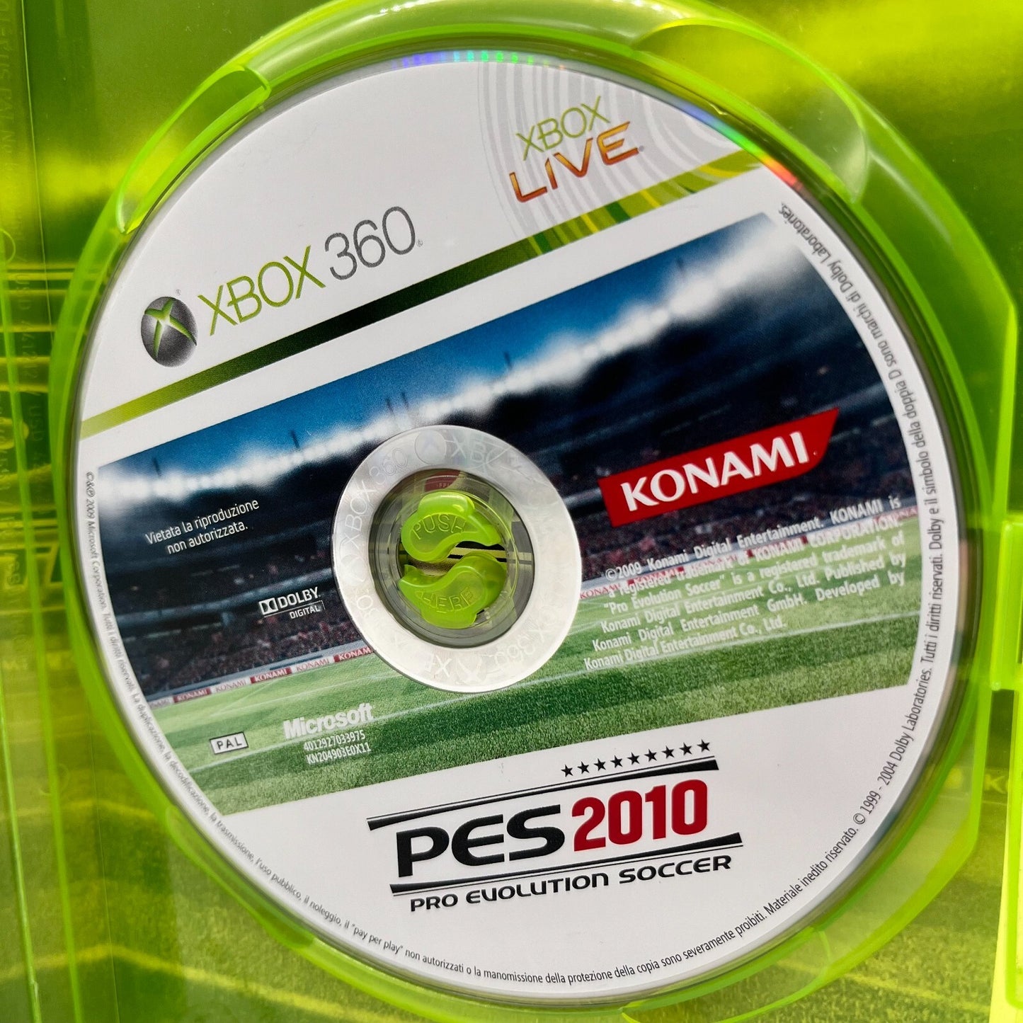 PES 2010 Xbox 360 Italiano Completo Manuale Pro Evolution Soccer Gioco Calcio