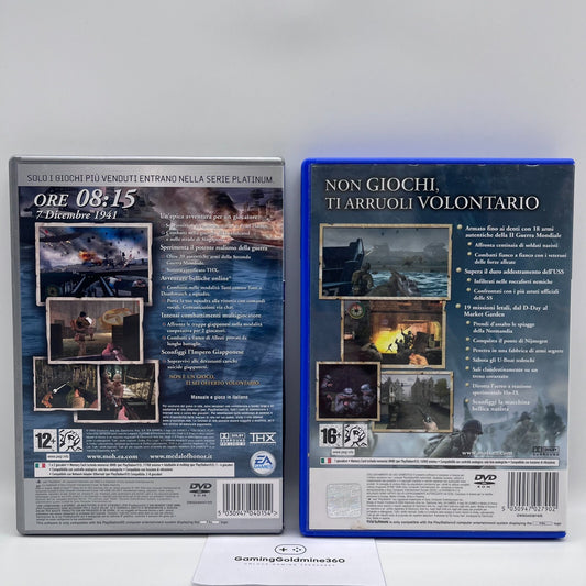 Bundle MEDAL OF HONOR Rising Sun + FrontLine PS2 Italiano PAL Sony PlayStation 2