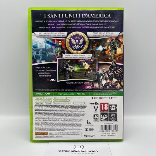 Saints Row IV Xbox 360 Italiano Completo con Manuale PAL DeepSilver Microsoft