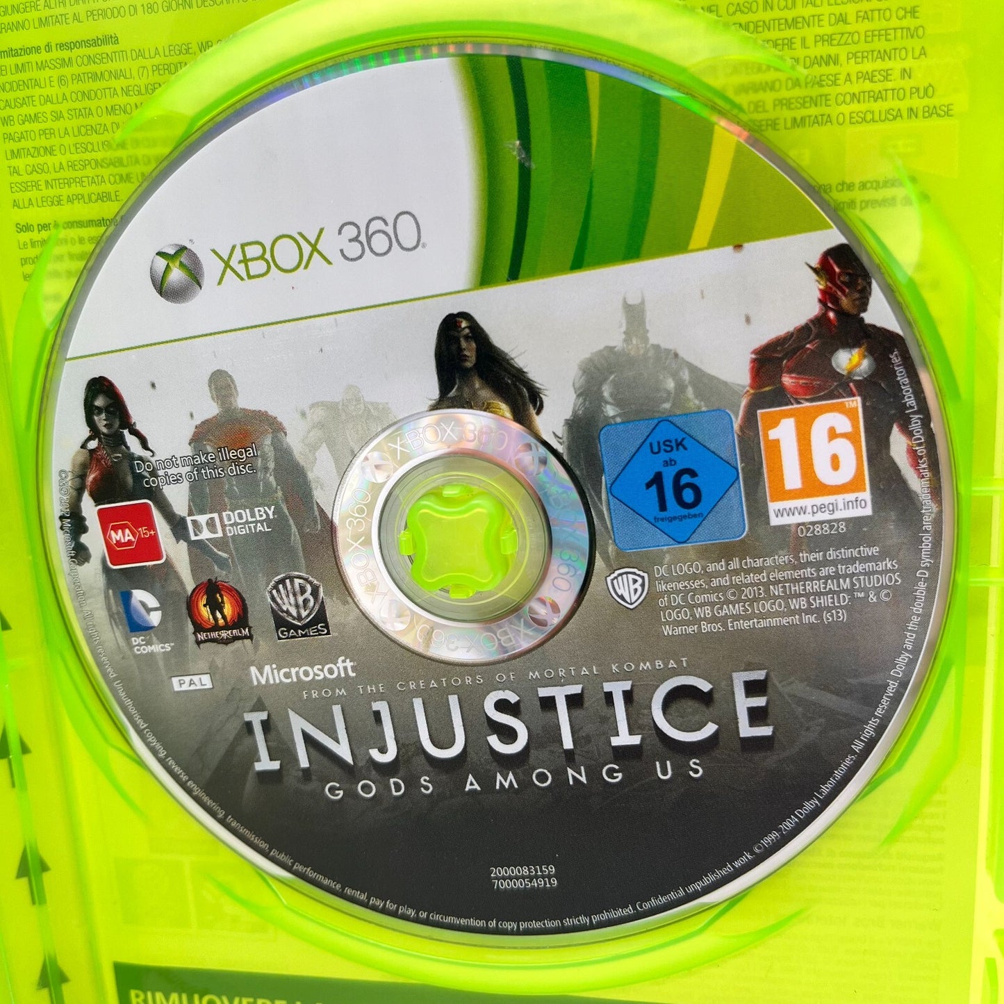 INJUSTICE Gods Among Us Xbox 360 Italiano Completo PAL Gioco DC Microsoft OTTIMO