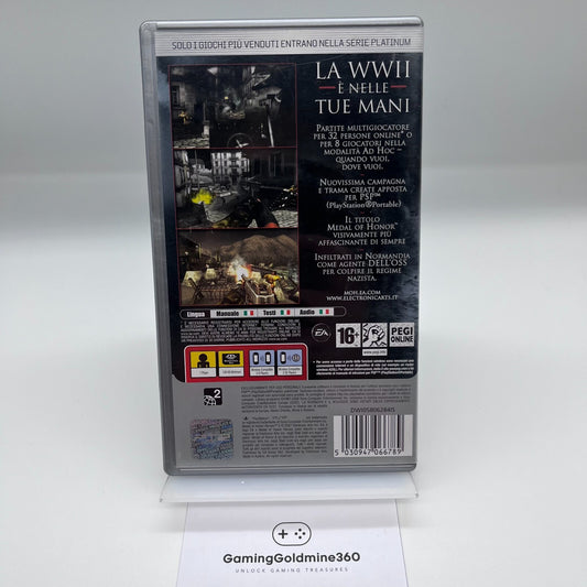 MEDAL OF HONOR HEROES 2 Platinum PSP PAL Italiano COMPLETO con Manuale EA Sony