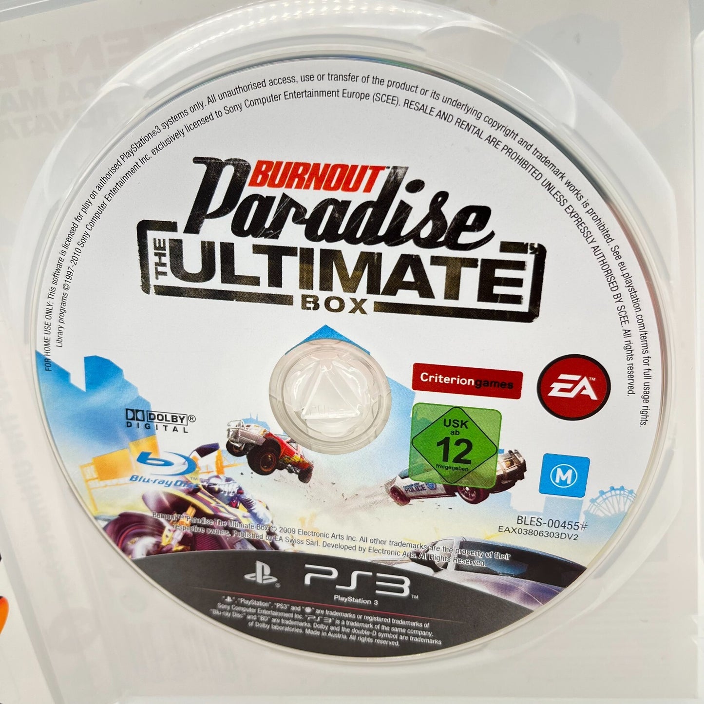 BURNOUT PARADISE The Ultimate Box PS3 Italiano Completo PAL Sony PLayStation 3