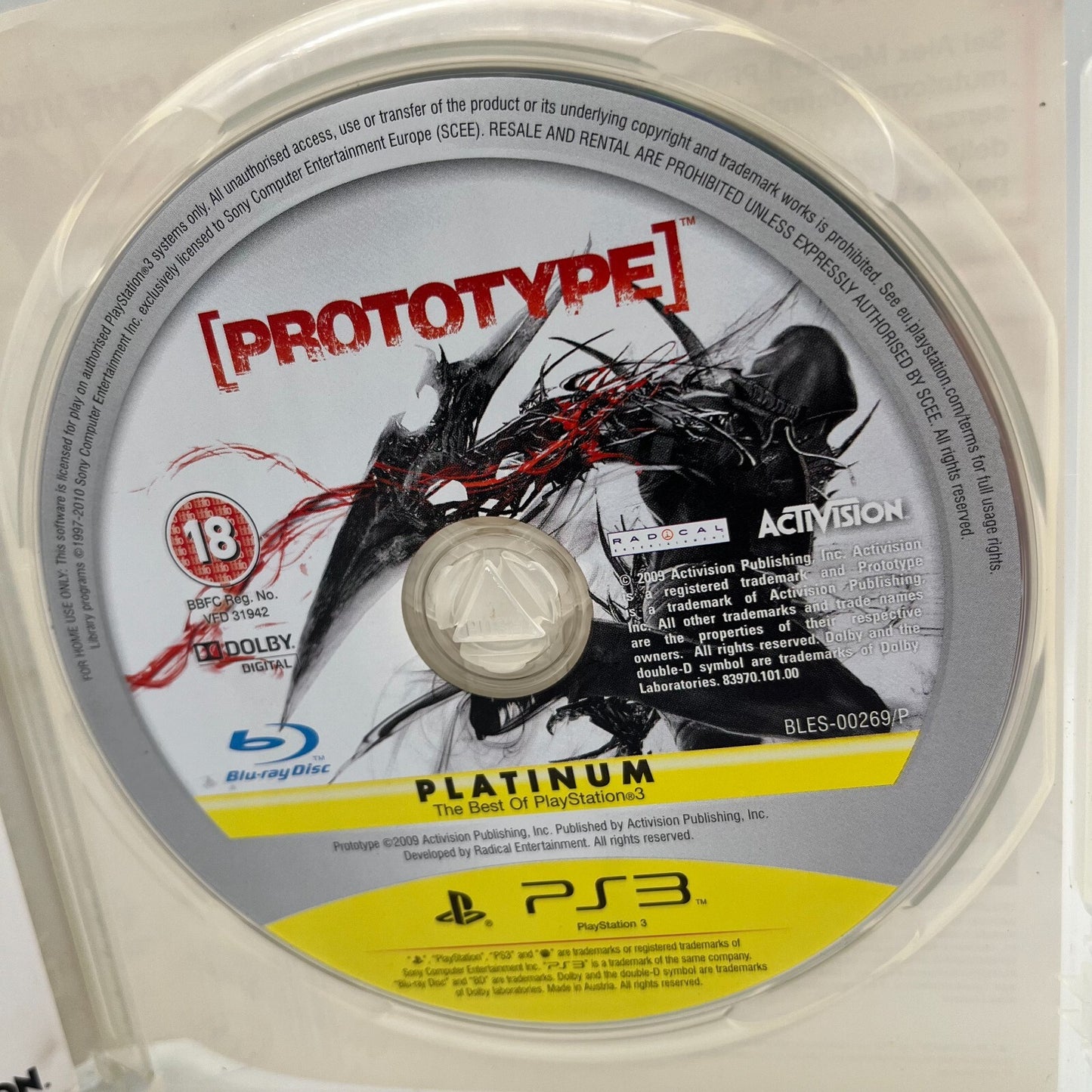 Prototype PS3 Italiano Completo con Manuale PAL Activision Sony PlayStation 3