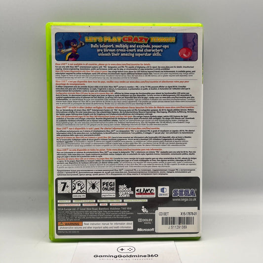 Sega SuperStar Tennis Xbox 360 Italiano PAL Sega Microsoft Sonic VIDEOGIOCO TOP