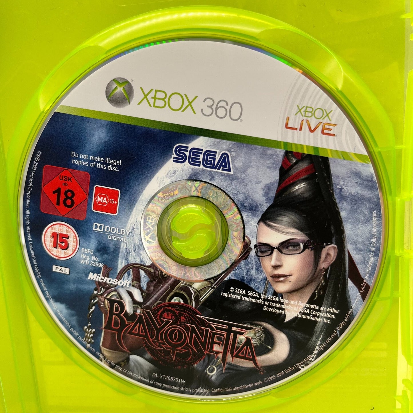 BAYONETTA Xbox 360 Completo con Manuale PAL Gioco Sega Microsoft OTTIMO
