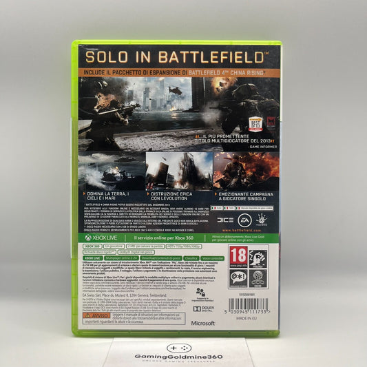 Battlefield 4 Xbox 360 Italiano Completo con Manuale Dice EA Microsoft COME NUOV