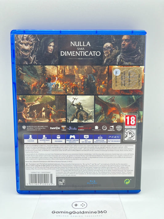 La Terra di Mezzo L'Ombra della Guerra PS4 Italiano Completo Sony PlayStation 4