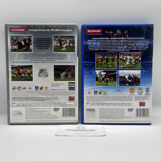 PES 2008 + PES 2009 PS2 Italiano Completo con Manuale Sony PlayStation 2 Konami