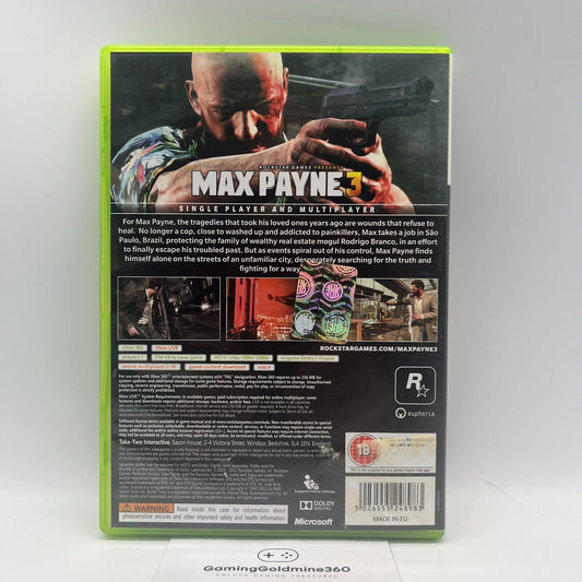 Max Payne 3 Xbox 360 Completo con Manuale PAL Multilingua Rockstar Microsoft