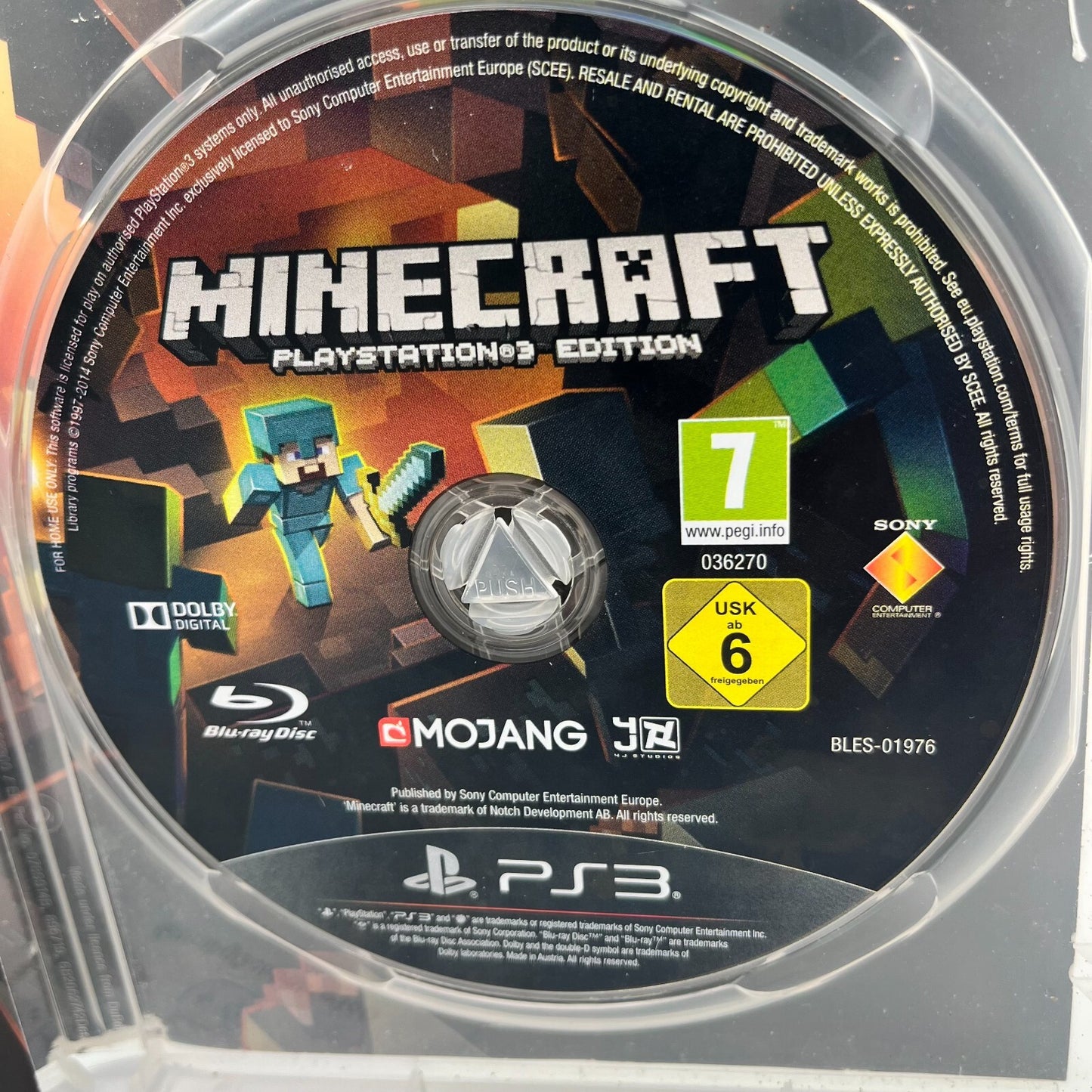 Minecraft PlayStation 3 Edition Completo con Manuale PAL Mojang Sony PS3 BUONE C