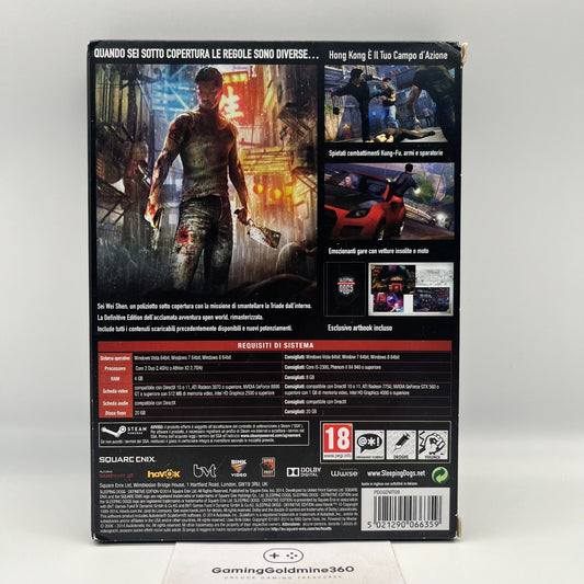 Sleeping Dogs DEFINITIVE EDITION PC Italiano Completo 💎 RARO DA COLLEZIONE! TOP