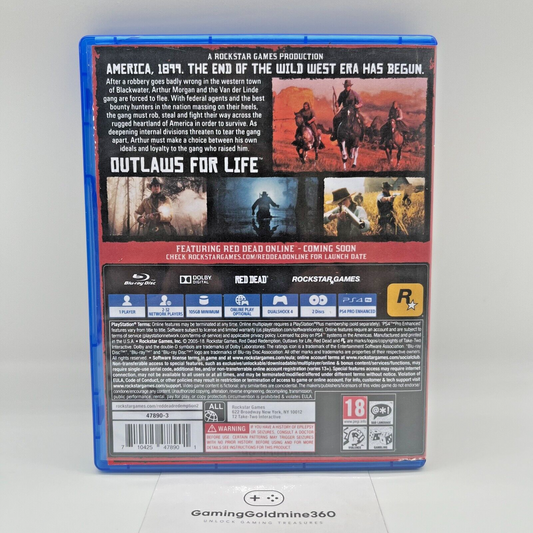 Red Dead Redemption II 2 PS4 Italiano Rockstar Sony Playstation 4 Cover reprint