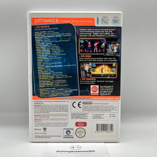 Just Dance 2 Nintendo Wii Italiano Completo Manuale Ubisoft Gioco Danza Ballo