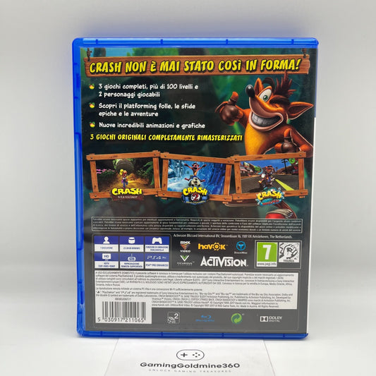 Crash Bandicoot: N Sane Trilogy PS4 Italiano Activision Sony PlayStation 4 2017