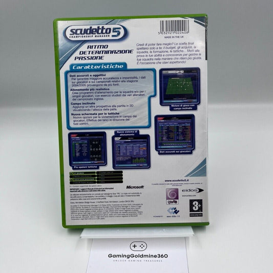 Scudetto 5 per Microsoft XBOX Classic PAL Italiano Completo OTTIME CONDIZIONI