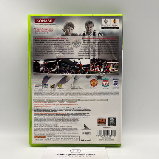PES 2010 Xbox 360 Italiano Completo Manuale Pro Evolution Soccer Gioco Calcio