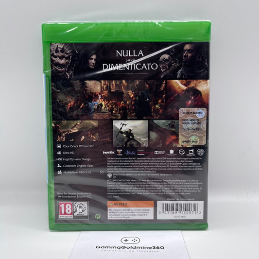 La Terra di Mezzo L'OMBRA DELLA GUERRA Xbox One Italiano NUOVO SIGILLATO Warner