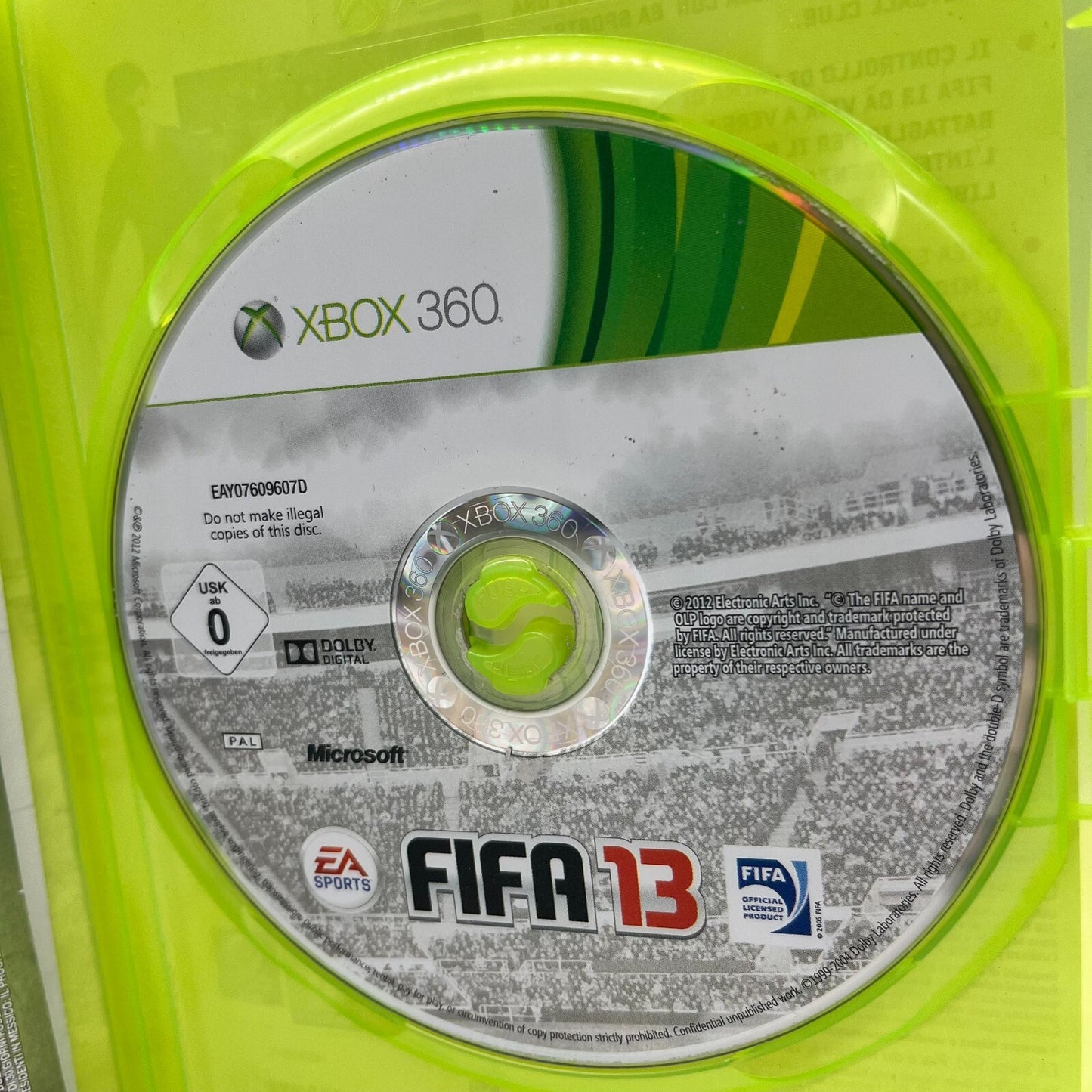 FIFA 13 Xbox 360 Italiano Completo Manuale PAL EA Sports Microsoft Gioco Calcio