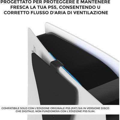 HumanCentric – supporto da parete per PS5 (modello originale) con 2 porta-controller (Nuovo)