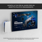 HumanCentric – supporto da parete per PS5 (modello originale) con 2 porta-controller (Nuovo)