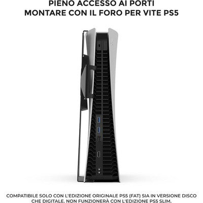 HumanCentric – supporto da parete per PS5 (modello originale) con 2 porta-controller (Nuovo)