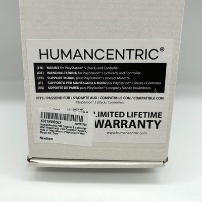HumanCentric – supporto da parete per PS5 (modello originale) con 2 porta-controller (Nuovo)