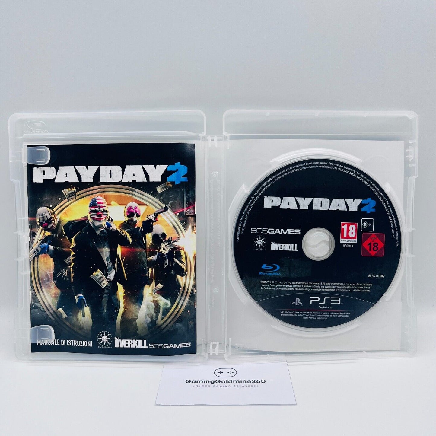 PAYDAY 2 PS3 Italiano PAL Completo con Manuale Sony PlayStation 3 COME NUOVO
