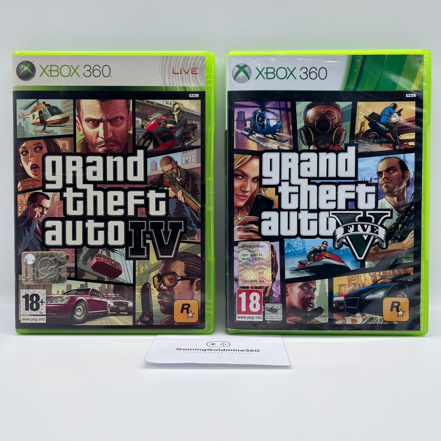 GTA 4 + 5 Xbox 360 Italiano Completi PAL Grand Theft Auto IV + V Rockstar OTTIMI