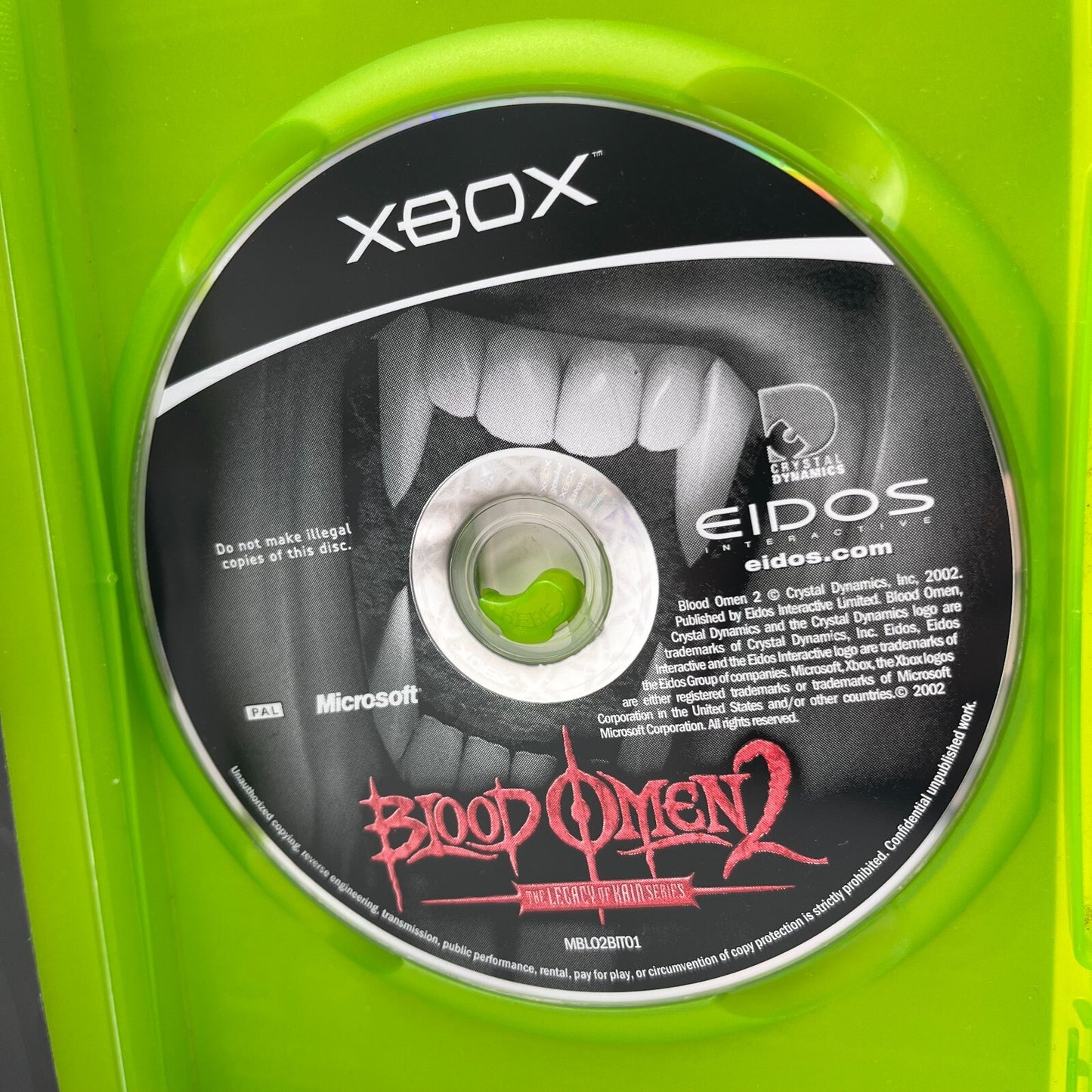 Blood Omen 2 Xbox Classic Italiano Completo con Manuale PAL Eidos OTTIME CONDIZI