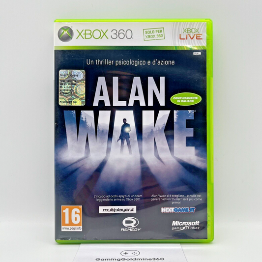 Alan Wake Xbox 360 Italiano Completo PAL Remedy Microsoft Xbox360 COME NUOVO