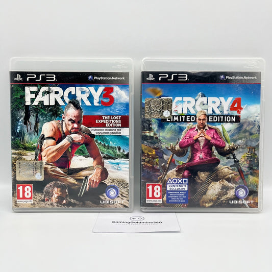 FarCry 3 + 4 PS3 Italiano Completo PAL Ubisoft Sony PlayStation 3 Far Cry OTTIMO