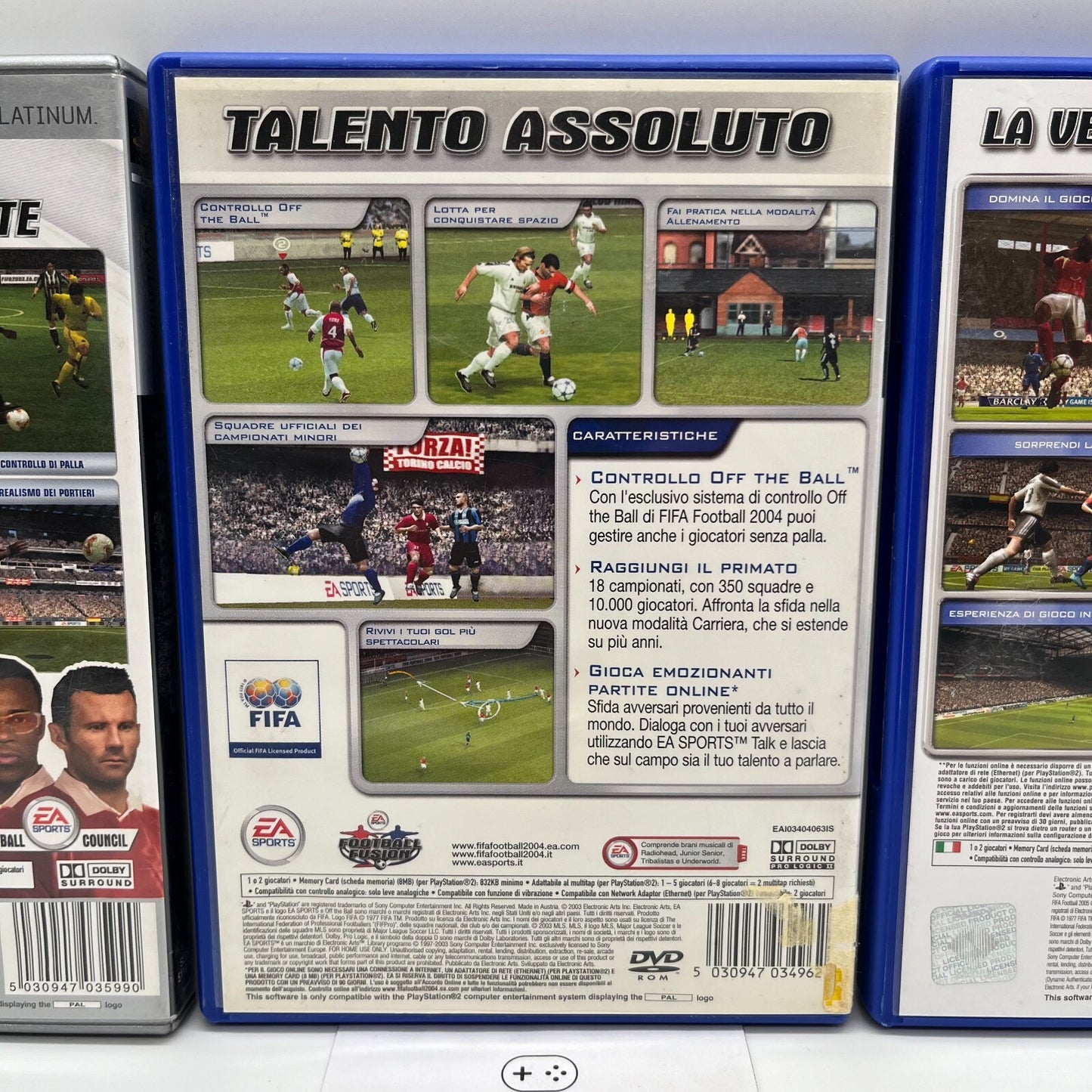FIFA 2003 + 2004 + 2005 PS2 Italiano Completi EA Sony PlayStation 2 OTTIMI