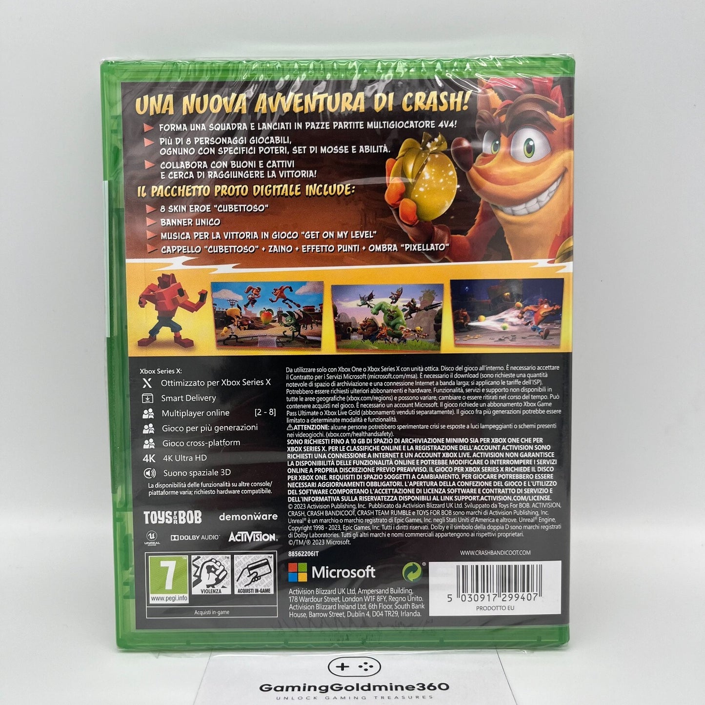 CRASH TEAM RUMBLE Deluxe Cross-Gen Edition XBOX One / Series X NUOVO SIGILLATO