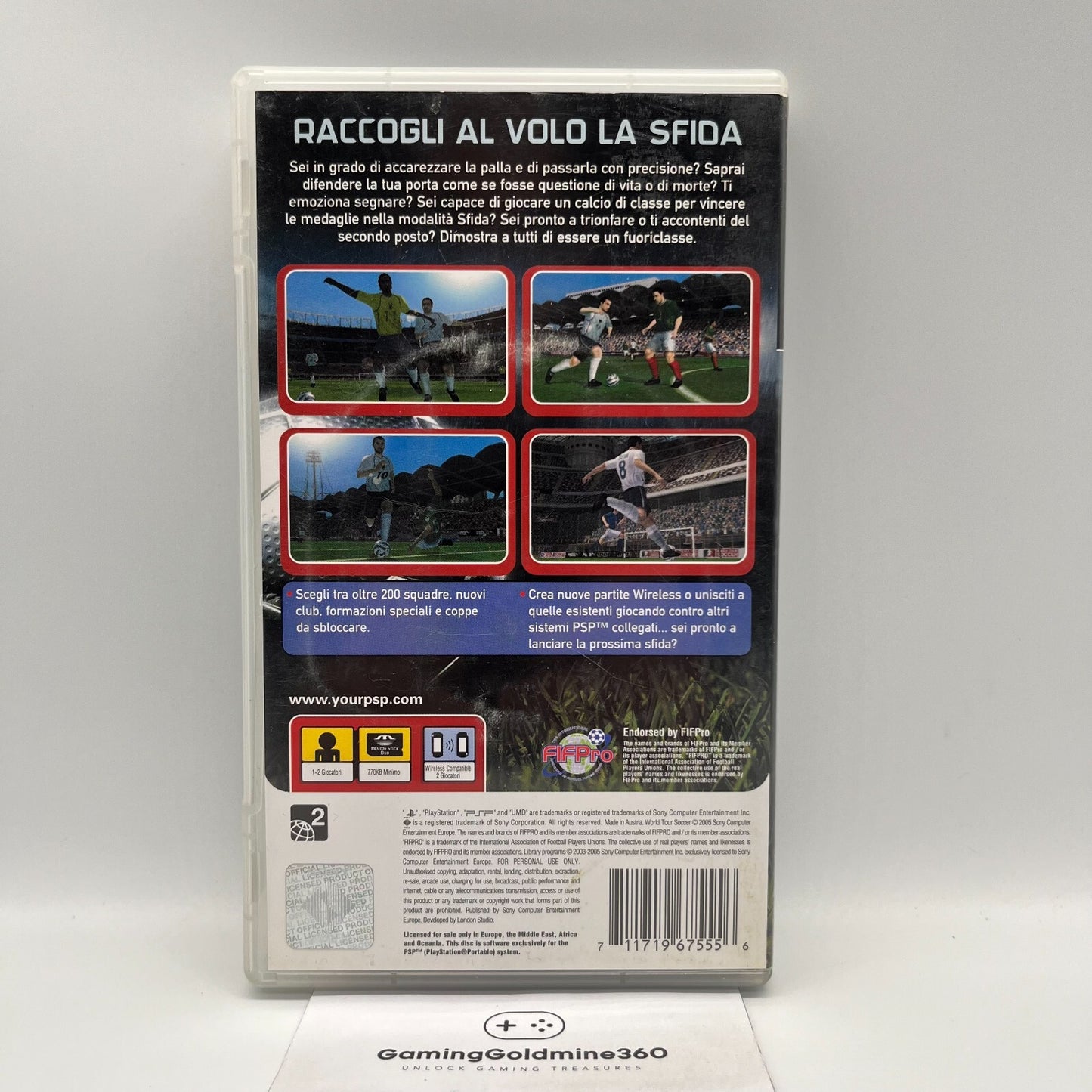 World Tour Soccer PSP Italiano Completo con Manuale Playstation Portable Calcio