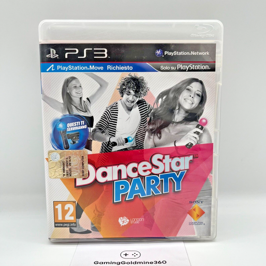 DanceStar Party PS3 Italiano Completo con Manuale PAL Sony Playstation 3 PS Move