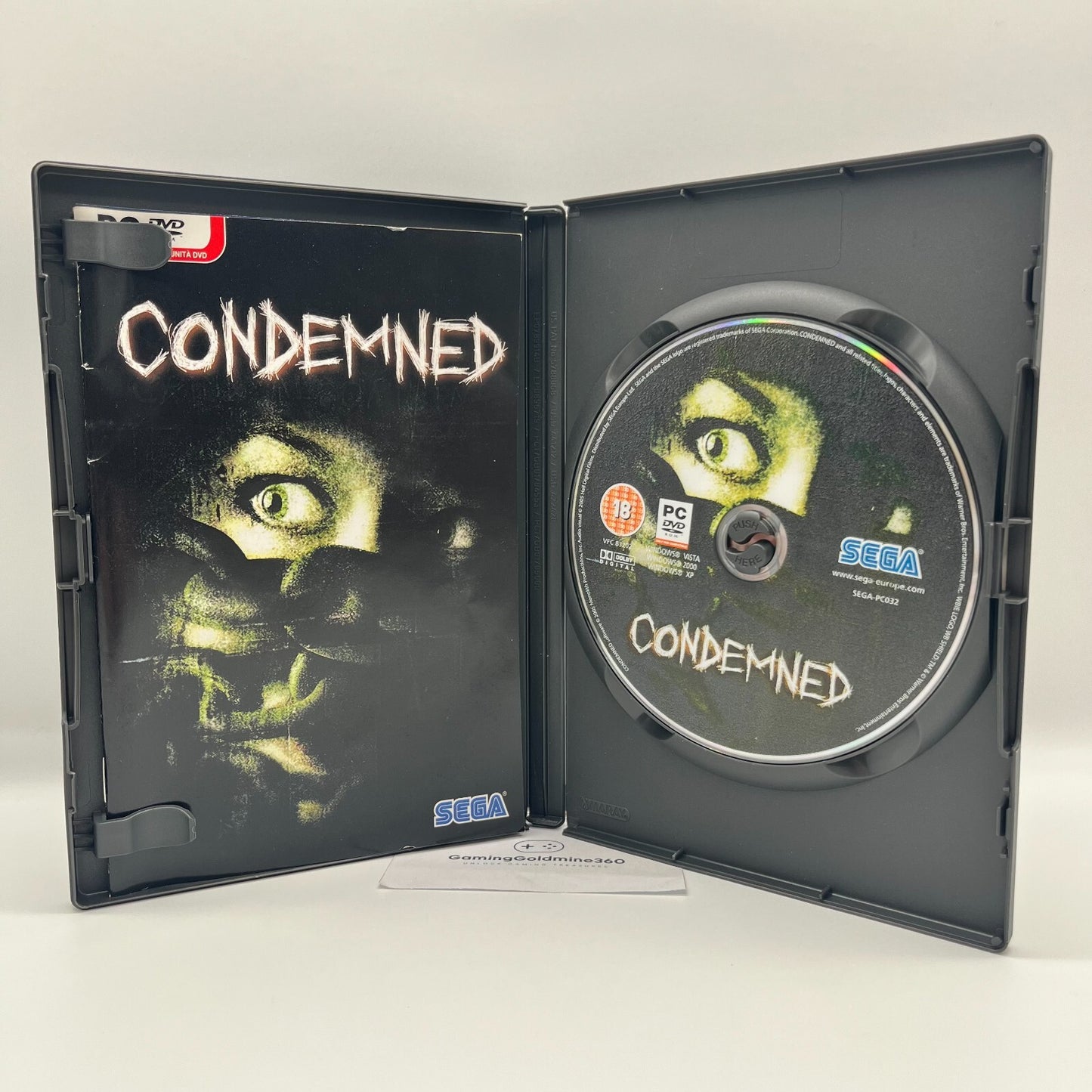 Condemned PC DVD-Rom Italiano Completo con Manuale COME NUOVO Sega Microsoft