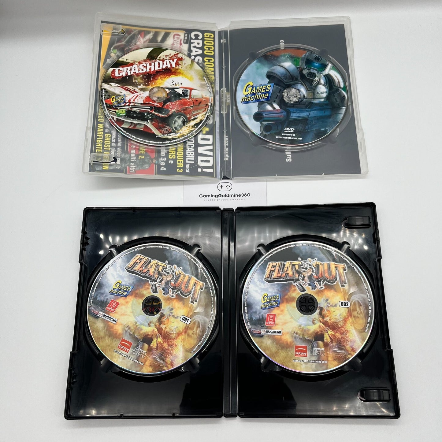 CrashDay + FlatOut PC CD-Rom Games Machine Gioco Computer COMPLETI OTTIME CONDIZ